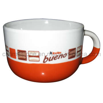 Steinzeug Suppe Becher mit Aufkleber (TM1306)